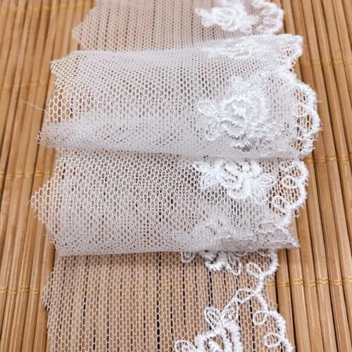 15yards/roll 53MM Water Soluble Lace Fabric Trim for Wedding Dresses DIY Embroidered For Sewing Decoration African Lace Fabric