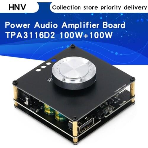 XY-AP100H 100W+100W Dual TPA3116D2 Bluetooth 5.0 Stereo Audio Digital Power Audio Amplifier Board AMP Amplificador AUX USB APP