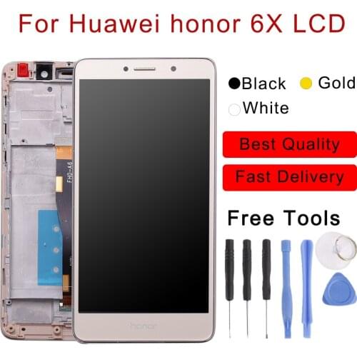 For Huawei Honor 6X LCD Display + Touch Screen Panel 5.5inch LCD Screen Digitizer Replacement For Honor 6X / Huawei GR5 2017
