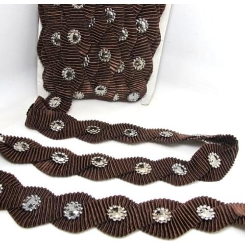 1 1/2 Inches Pink Wavy Pleated Satin Trim with Tulle Base|Ruffled Ribbon|Ric Rac Trim|Retro Handmade Supplies|Pillow Case