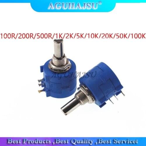 1PCS 3590S series resistance 1K 2K 5K 10K 20K 50K 100K ohm Potentiometer Adjustable Resistor 3590 102 202 502 103 3590S-2