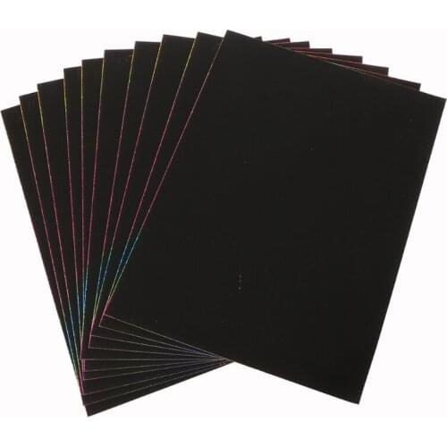 10 Sheets A4 Magic Scratch Art Painting Paper With Drawing Stick Kids Toy Gift