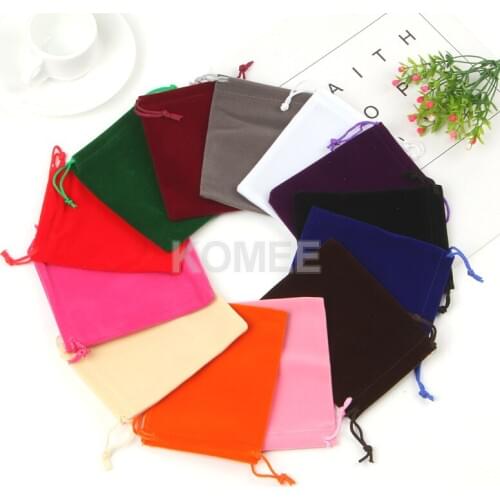 Black Flannelette Bag 9x12cm Drawable Velvet Bags 100pcs Jewelry Packing Pouches Candy Pouch For Children Wholesale