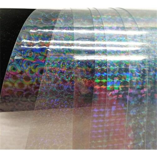 A4 20*33CM 0.4mm thick transparent hologram synthetic leather fabric for bag 336