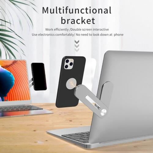 Tablet Side Mount Clip Phone Holder for Dual Screen Magnetic Adjustable Bracket