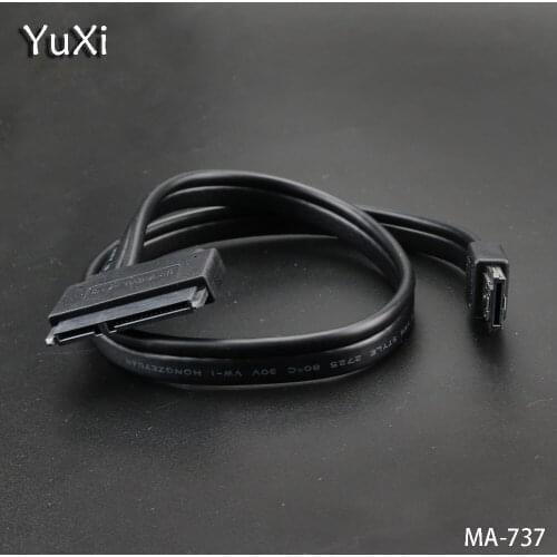 YuXi New Dual Power Sata22p to power eSATA 22pin USB two-way data cable sata7 + 15 hard disk cable 6311B13 50cm copper