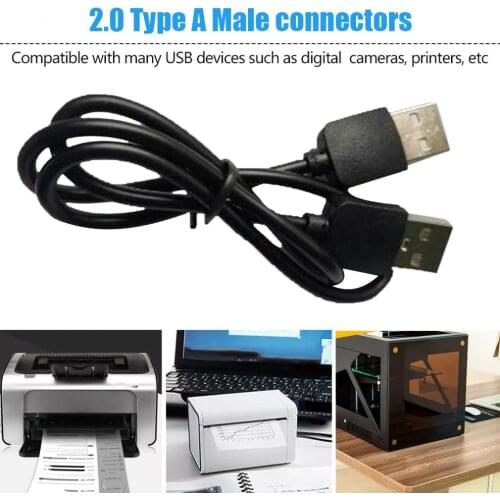 Extension Cable Super Speed USB 2.0 Male To Male 400mm Extension Connector Adapter Data Cable Cord Connectors For PC Smart Phone