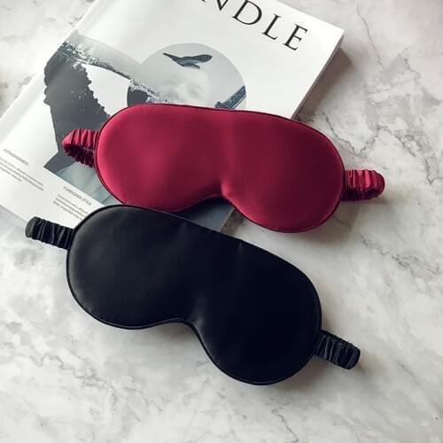 Quality Pearlescent silk eye mask breathable sleep shade with comfortable anti-noise earplugs