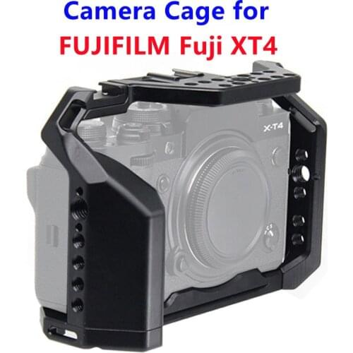 Fuji XT4 Camera Cage for FUJIFILM X-T4 Camera Protective Cage Shoe Mount Mutiful Thread Holes Arca Swiss Quick Release Plate
