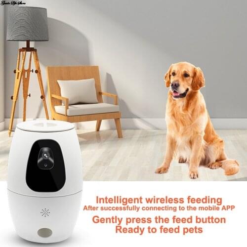Pet FeederDogs Cat Food Feeding Wifi Remote Control Smart Automatic Pet Feeder Food Feeding Video Monitor US Plug