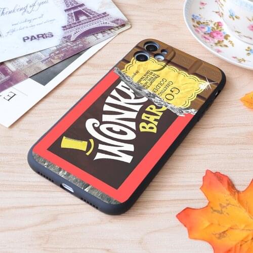 Wonka Chocolate Bar Golden Ticket Print Soft Silicone Matt Case For Apple iPhone Case