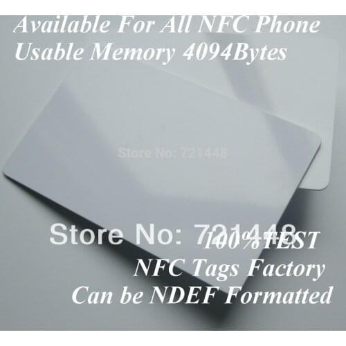100pcs NFC Forum Type 4 tag NFC tag for All NFC Mobile phone Usable Memory 4094 Bytes NFC card