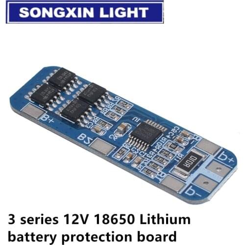 Brand new 3 series 12V 18650 Lithium battery protection board 11.1V 12.6V prevent overcharge 10A overcurrent protection hot