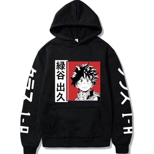 2021 New Arrival My Hero Academia Hoodies Harajuku Pullover Sweatshirt Men Fashion Fall Winter Pullover Hoodie Clothes