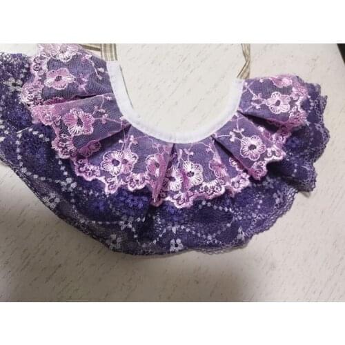Pet rabbit jeans Collar purple pearl Bow pendant Necklace dog Teddy Bib pet bib pet accessories Pet Grooming