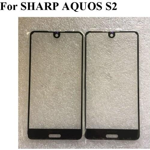 5.5Inch For SHARP AQUOS S2 Front Outer touch Screen Glass Lens without flex cable Cover Repair Parts For SHARP AQUOS S2 S 2