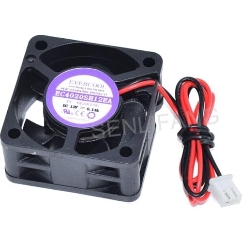 Genuine New EC4020SH12EA 12V 0.14A 40*40*20 mm Two Wire DC Brushless Axial Cooling Fan