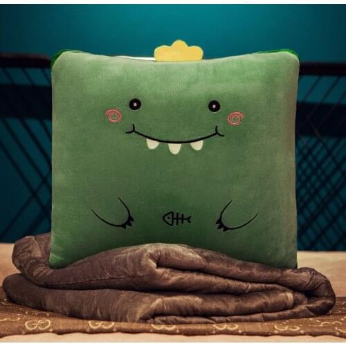 Pillow quilt dual purpose office thickened nap blanket folding pillow quilt two in one vehicle winter