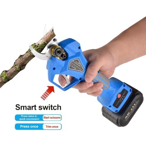 Professional Electric Pruning Shears Lithium Battery Garden SK5 High Carbon Steel Cordless 25mm Tree Branch Pruner