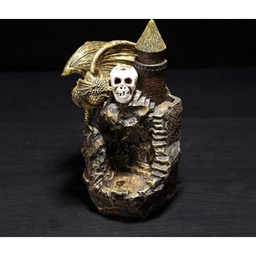 Resin Dragon Incense Burner burner Creative home Art Craft Furnace Smoke Backflow Like Water Streaming + 10Pcs Incense Cones