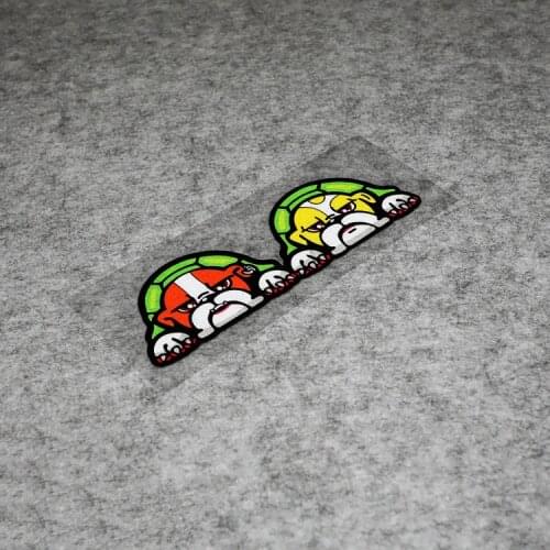 NO.S135 Motorcycle Reflective Safety Stickers and Decals Cartoon Motorbike Helmet VR Rossi Lucky Pet Tortoise