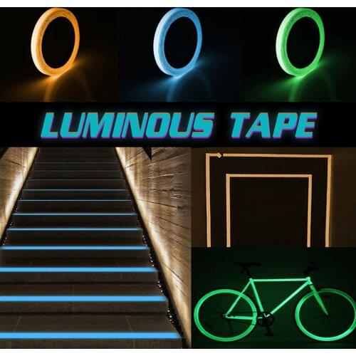 Luminous Tape Light Up Self-adhesive Warning Strip Door Aisle Glowing Tape Home Decorations Warning Tape Party Decor Noble