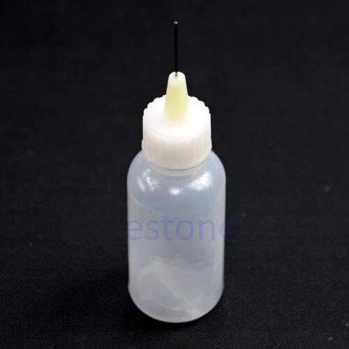 U119 3pcs/lot 50ml Clear Liquid Bottle For Rosin Solder Flux Paste With 1 Needle New Arrive