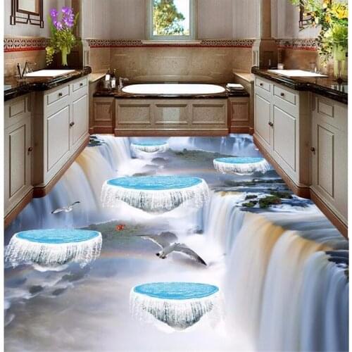 Beibehang Bedroom custom PVC floor waterproof photo 3d flooring sticker falls stick sticky wallpaper from the Self-adhesive