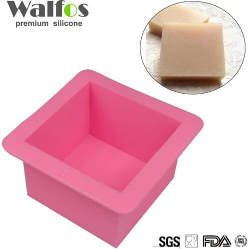 Walfos 500ml Large Cube Square Soap mold Candle Cake Jelly Candy Silicone Mold Mould bakeware Kitchen Accessories