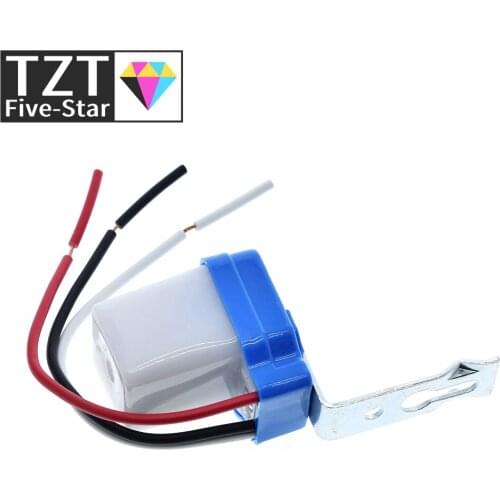 TZT Automatic Auto On Off Photocell Street Light Switch DC AC 220V 50-60Hz 10A Photo Control Photoswitch Sensor Switch