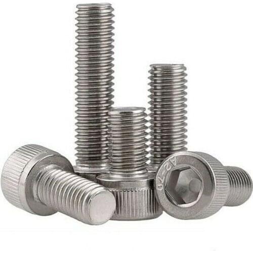 10PCS M5 M6 304 stainless steel hexagon socket screws with long hexagon socket screws