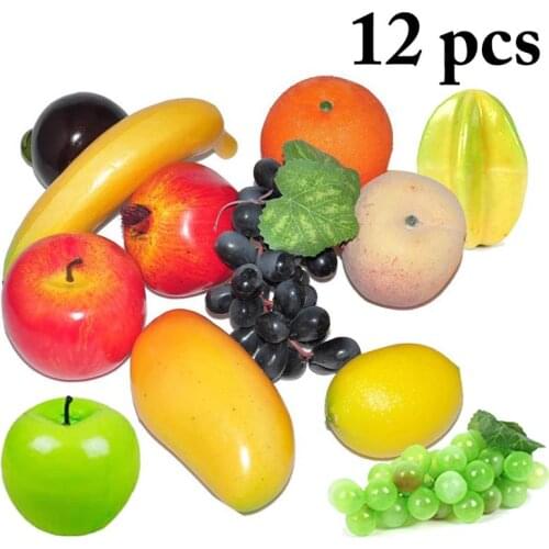 12Piece Lot Festive Supplies Artificial Decor Fruits Bubble Mini Simulation Fruit Apple Orange Lemon Set Model Crafts