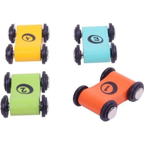 2pcs/set Wooden Childrens Slide Car Trolley Track Slide Car Inertia Pull Back Glider Toy Mini Car Baby Toys Child Educational