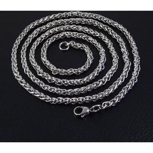 3MM Keel Chain Male Keel Chain Stainless Steel Necklace For Men Christmas Gifts Rope Chain Necklace Pendant Jewelery Accesorios