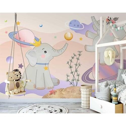 Beibehang Custom modern Nordic forest color cloud forest mountain peak childrens room background papel de parede 3d wallpaper