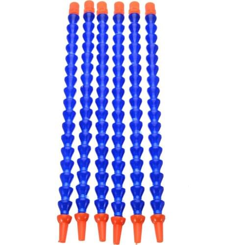 6pcs/lot Light Plastic Flexible Oil Coolant Hose 1/4 Round Nozzle Water Oil Corrosion Resistant Coolant Pipes Hoses 300mm