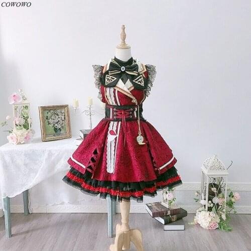 Anime! VTuber Hololive Houshou Marine SJ Lolita Dress Gorgeous Uniform Cosplay Costume Halloween Party Suit Women Custom Made