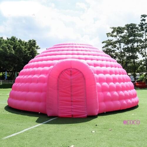 Free air ship to door! custom oxford lawn inflatable igloo air dome, giant pink inflatable dome tent for sale