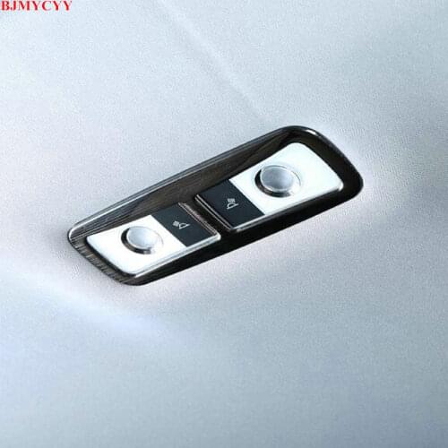 BJMYCYY Stainless steel decorative frame for rear reading lamp of automobile For HONDA CRV CR-V 2017 2018 Auto accessories