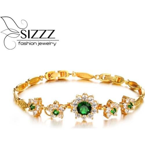 Green crystal bracelet womens jewelry charm bracelet fashion bracelets for women wholesale