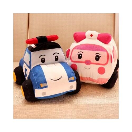23cm/30cm Cartoon Car Plush Toy Ambulance Car Stuffed Toys Childrens Day Gifts Kids Birthday Christmas Gifts