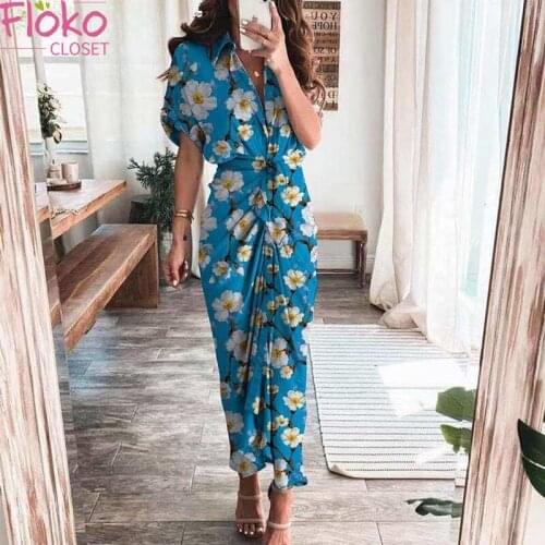 FlokoCloset Summer Dresses With Buttons