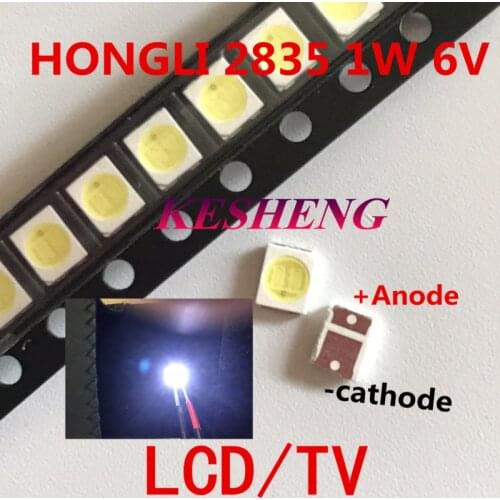 HONGLI TRONIC LED Backlight 1210 3528 2835 1W 6V 111LM Cool white LCD Backlight for TV TV Application 500PCS