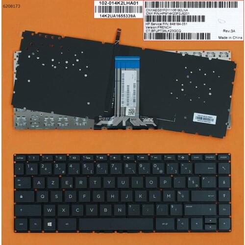 FR French AZERTY New Replacement Keyboard for HP Pavilion 14-ab000 14-ab100 14t-ab000 14t-ab100 series Laptop with Backlit Board