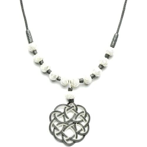 Love Knot Necklace Hand Woven Fine Silver Chain Nautical Authentic Wedding Jewelry Anniversary Gift For Each Kazaziye