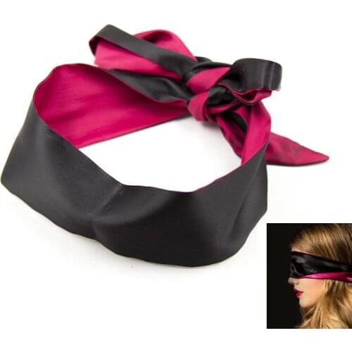 NEW Sexy Party Game Soft Silk Satin Eye Mask Shade Blindfold Ribbon Reversible Bondage Patch Wedding Party Favor Decoration