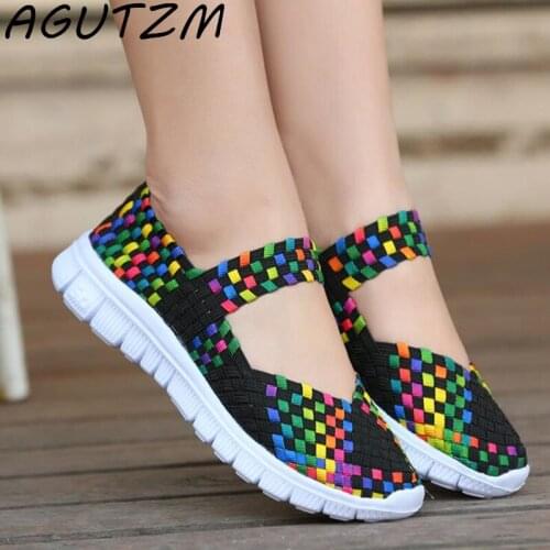 BRCCHENXI Women Flat Sandals Shoes Women Woven Round Toe Wedge Sandals Shoes Ladies Beach Summer Sandals Flipflops Shoe