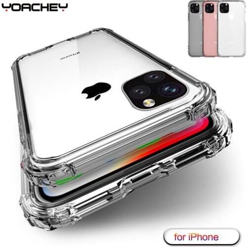 Phone Case For Apple iPhone 11 Pro XS Max X XR 8 7 6 S 6S Plus New Luxury Silicone Transparent Clear Shockproof Protective Cover
