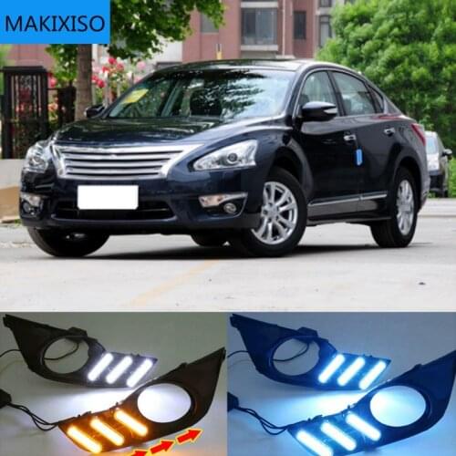 2Pcs LED DRL Daytime Running Light Fog Lamp 12V Car Running Lights for Nissan Teana Altima 2013-2015
