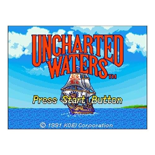 Uncharted Waters 16 bit Big Gray Game Card For NTSC Game Player Drop Shipping